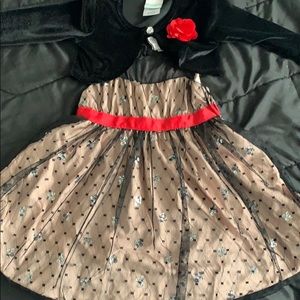 Black and red toddlers dress